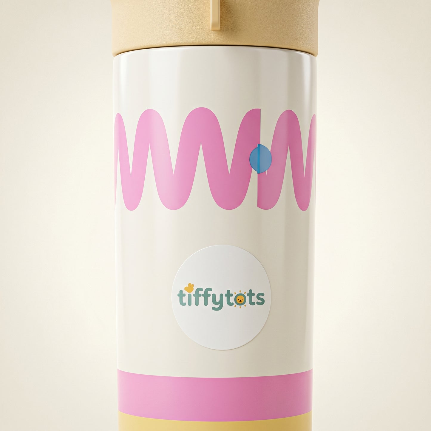 TiffyTots Pastel Kids Water Bottle with Straw